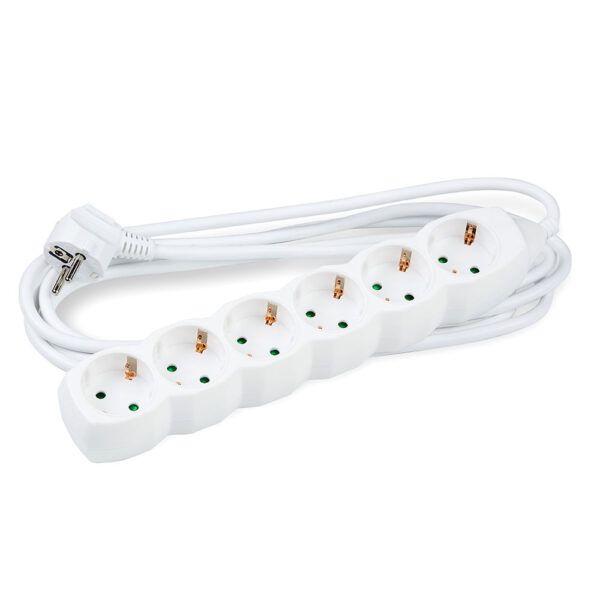 Technik Πολύπριζο 6 Θέσεων 1,5mm2 Λευκό 3m