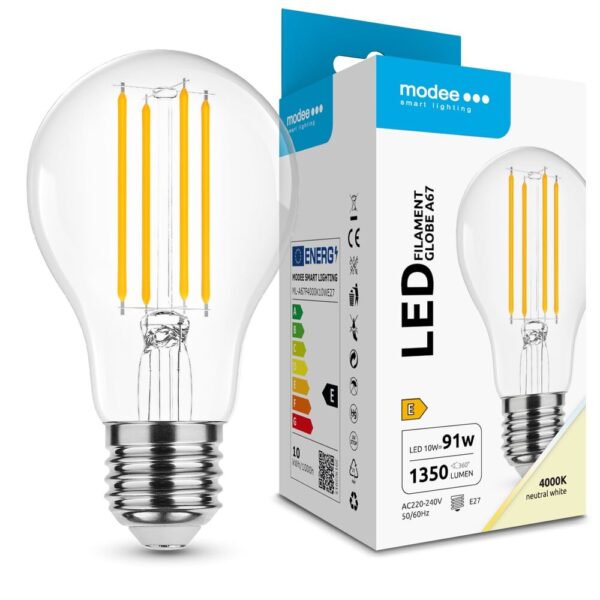 media-1710335959854.jpg Modee LED Λάμπα Filament Globe A67 10W E27 4000K 1350lm ERP