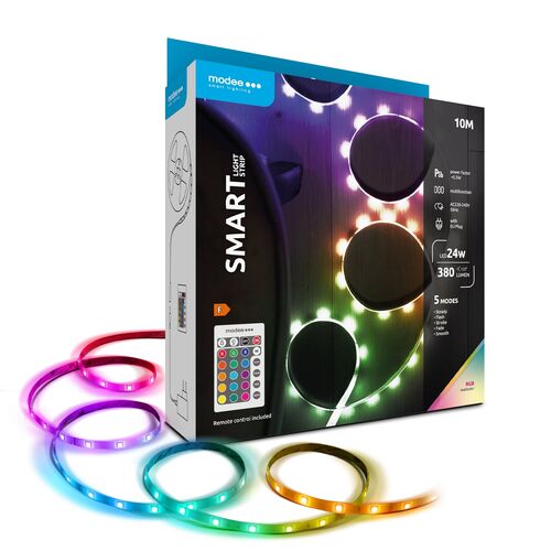 media-1711027298929.jpg Modee Smart Ταινία LED 24W IP20 RGB με Τηλεχειριστήριο 10m