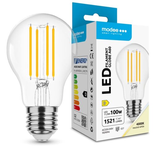 media-1714369836019.jpg Modee Λάμπα LED Filament Globe A60 11.2W E27 360° 4000K 1521lm ERP