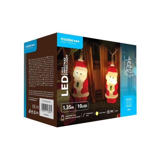 media-1715265623364.jpg Modee Χριστουγεννιάτικα Φωτάκια LED Μπαταρίας (10LED/1.35m/15cm) Θερμό Λευκό