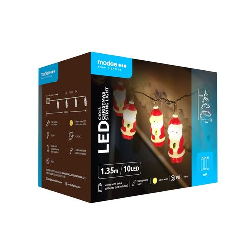 media-1715265626796.jpg Modee Χριστουγεννιάτικα Φωτάκια LED Μπαταρίας (10LED/1.35m/15cm) Θερμό Λευκό
