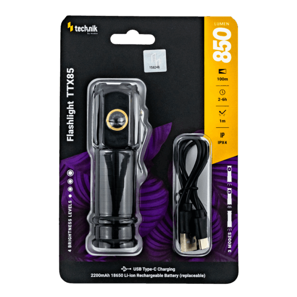 Technik Φακός Χειρός TTX85 9xP35 LED 850lm (1x18650 2000mAh)