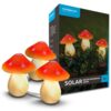 media-1724331817195.jpg Modee Lighting LED Ηλιακό Διακοσμητικό Φωτιστικό Κήπου Μανιτάρι DS006 (3τμχ)