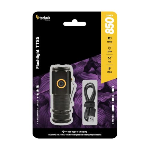 media-1725008099246.jpg Technik Φακός Επαναφορτιζόμενος TT85 3xP35 LED 850lm (1x18350 1100mAh)