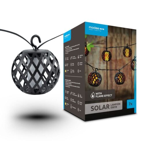 media-1728383975132.jpg Modee Lighting LED Ηλιακή Γιρλάντα με Εφέ Φλόγας