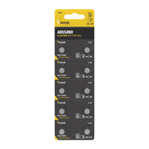 Technik Αλκαλικές Μπαταρίες Κουμπιά Platinum AG1 / LR60 / 164 / 364 1.5V B10