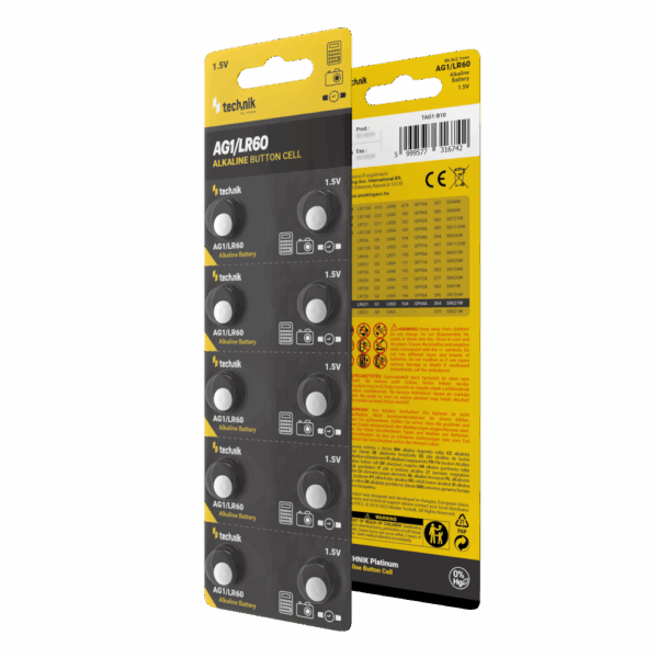 Technik Αλκαλικές Μπαταρίες Κουμπιά Platinum AG1 / LR60 / 164 / 364 1.5V B10