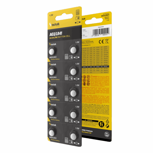 Technik Αλκαλικές Μπαταρίες Κουμπιά Platinum AG3 / LR41 / 192 / 392 1.5V B10