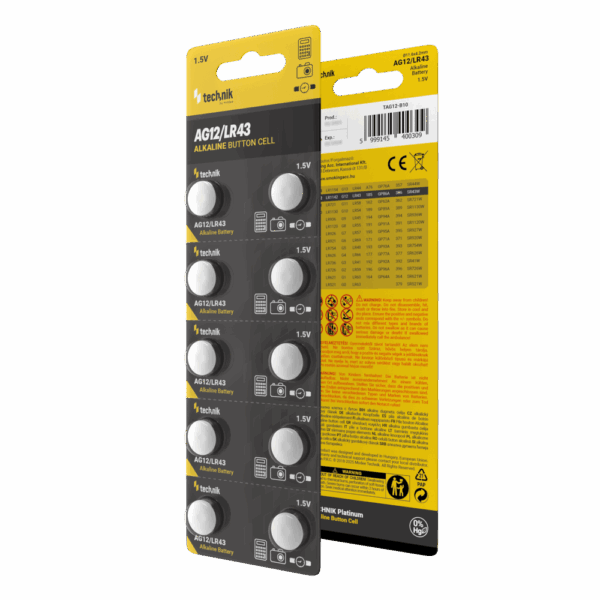 Technik Αλκαλικές Μπαταρίες Κουμπιά Platinum AG12 / LR43 / 186 / 386 1.5V B10
