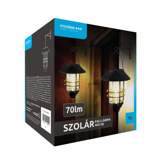 media-1740490196496.jpg Modee Lighting Ηλιακό Φωτιστικό Τοίχου LED WS136 70 Lumens
