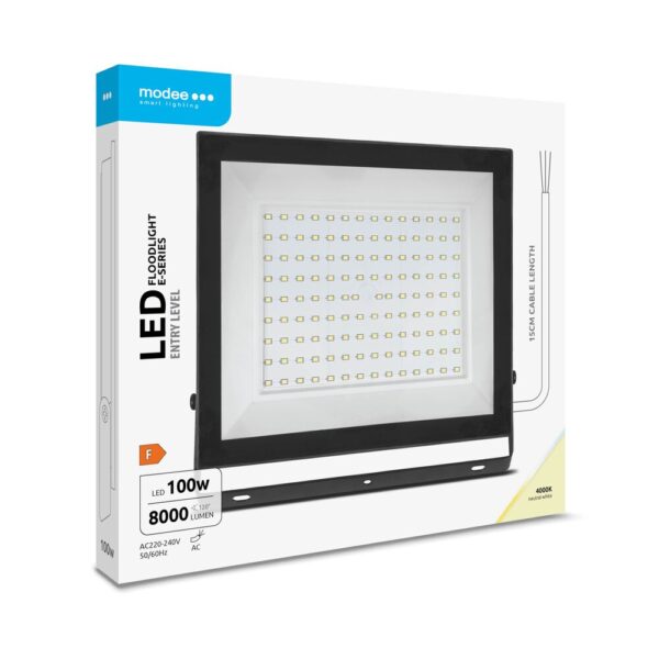 media-1757058495663.jpg Modee Lighting Προβολέας LED E-series Slim 100W 120° 4000K 8.000lm ERP