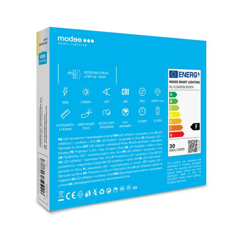 media-1757061669069.jpg Modee Lighting LED Προβολέας E-series Slim 30W 120° 4000K 2400 lm ERP