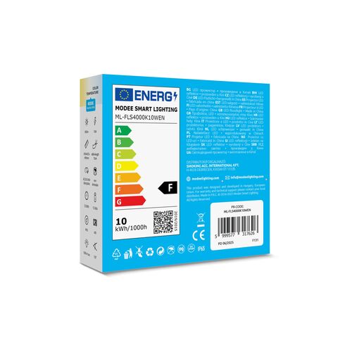 Modee Lighting LED Προβολέας E-series Slim 10W 120° 4000K 800lm ERP