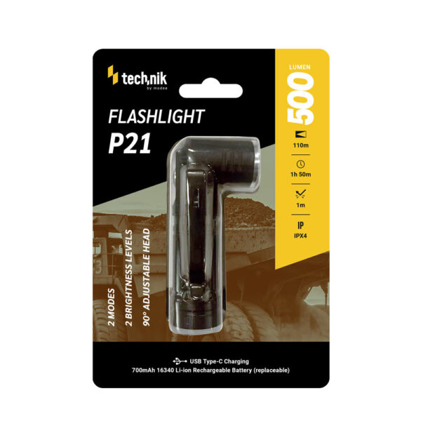 media-1759474627904.jpg Technik P21 Φακός 700mAh OSRAM P8 LED 500lm