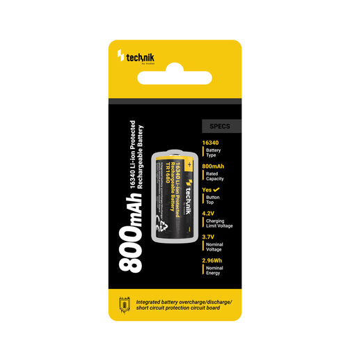 Technik Επαναφορτιζόμενη Μπαταρία 16340 RCR123 TR1680 800mAh 3,7V B1