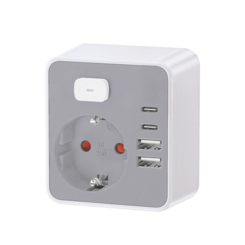 Technik Professional Πρίζα Επέκτασης με Διακόπτη 1 Θέσης 2xUSB-C & 2xUSB-A
