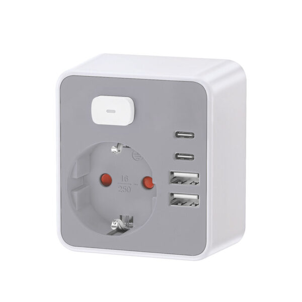 Technik Professional Πρίζα Επέκτασης με Διακόπτη 1 Θέσης 2xUSB-C & 2xUSB-A