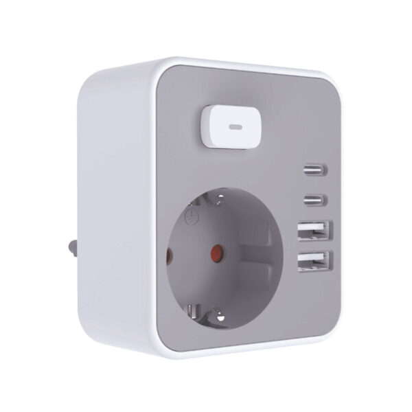 Technik Professional Πρίζα Επέκτασης με Διακόπτη 1 Θέσης 2xUSB-C & 2xUSB-A