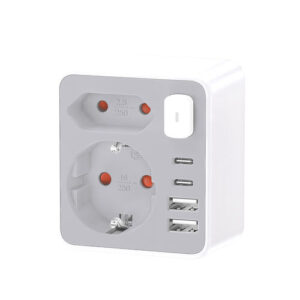 Technik Professional Πρίζα Επέκτασης 2 Θέσεων 2xUSB-C & 2xUSB-A με Διακόπτη