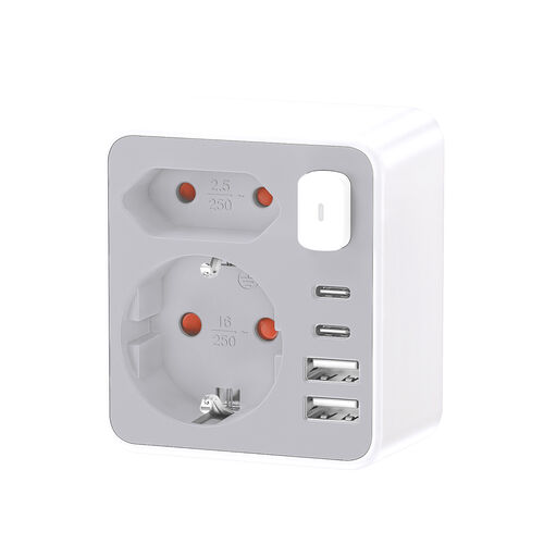 Technik Professional Πρίζα Επέκτασης 2 Θέσεων 2xUSB-C & 2xUSB-A με Διακόπτη