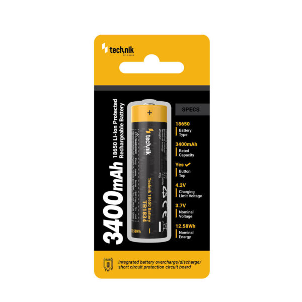 Technik Επανφορτιζόμενη Μπαταρία 18650 TR1834 3400mAh 3.7V B1