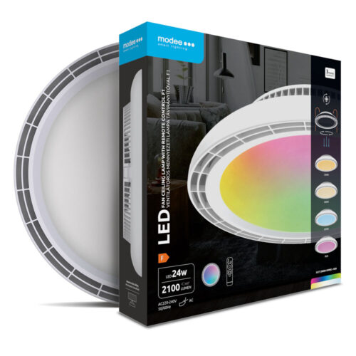 Modee Ανεμιστήρας Οροφής LED 24W RGB 3CCT με Τηλεχειριστήριο