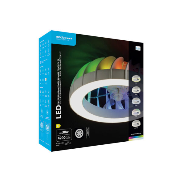 Modee Ανεμιστήρας Οροφής LED 30W RGB 3CCT με Τηλεχειριστήριο