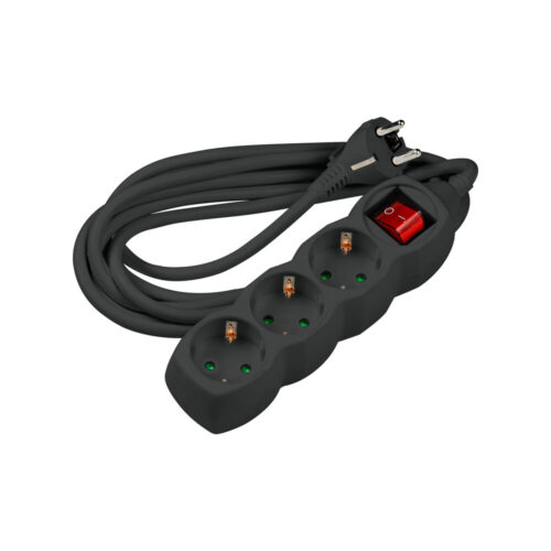 media-1768829632250.jpg Technik Πολύπριζο 3 Θέσεων με Διακόπτη & 1.5 mm² Καλώδιο Χαλκού 16A Μαύρο 5m