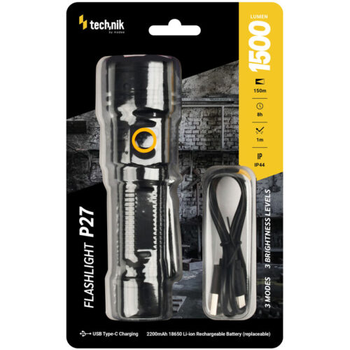 media-1771313223869.jpg Technik Φακός P27 1500lm με 3x TE LED & USB-C