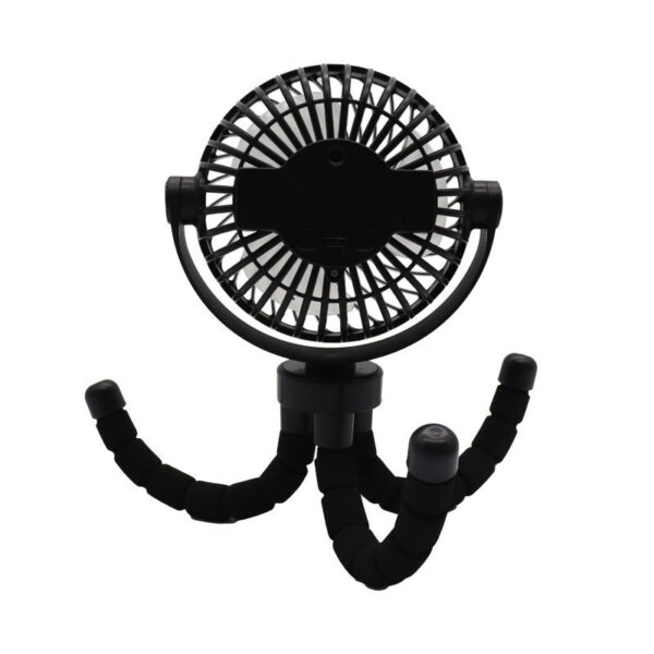 Ανεμιστήρας Mini Flexible PRMF-80691 Primo 4'' 10cm Μαύρος Επαναφορτιζόμενος