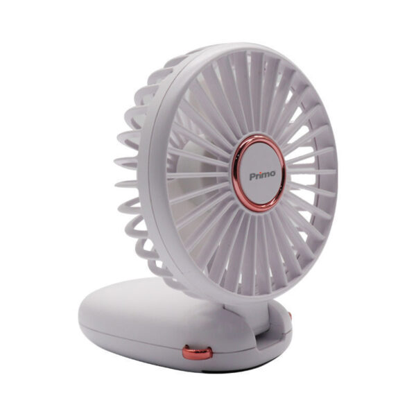 Ανεμιστήρας Mini PRMF-80695 Primo 3.5'' 9cm Λευκός Επαναφορτιζόμενος