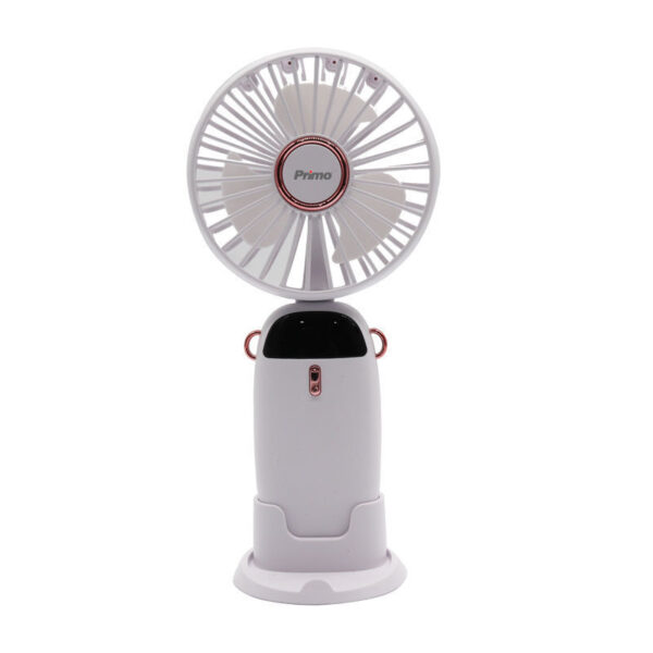 Ανεμιστήρας Mini PRMF-80695 Primo 3.5'' 9cm Λευκός Επαναφορτιζόμενος