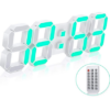 EDUP EH-LED1319 3D LED Wall Clock 9.5 Remote Control Digital Nightlight