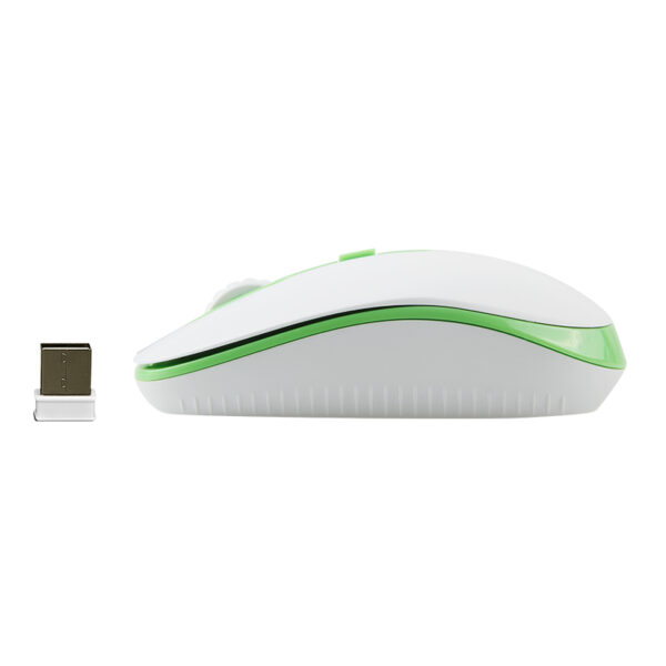 Meetion MT-R547 Ασύρματο Ποντίκι 2.4G Άσπρο & Πράσινο