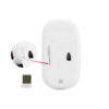 Meetion MT-R547 Ασύρματο Ποντίκι 2.4G Άσπρο & Πράσινο