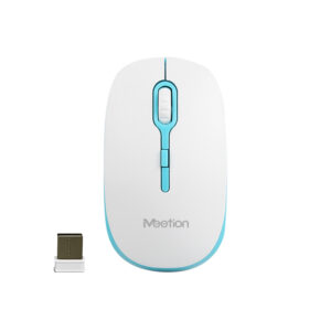 Meetion MT-R547 Ασύρματο Ποντίκι 2.4G Άσπρο & Μπλέ