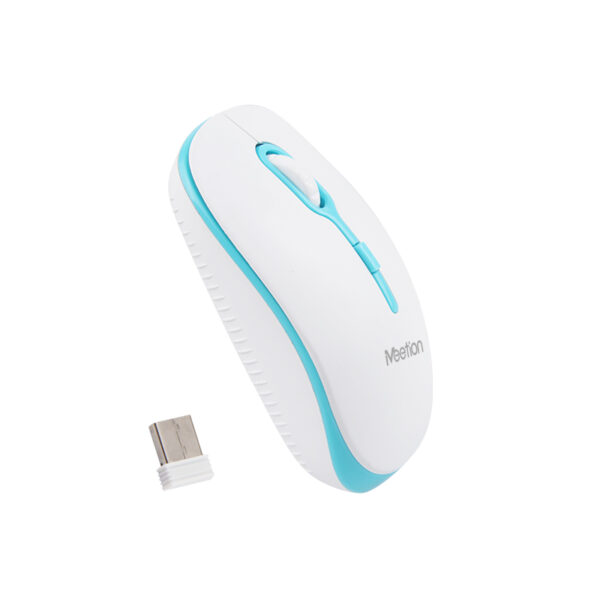 Meetion MT-R547 Ασύρματο Ποντίκι 2.4G Άσπρο & Μπλέ