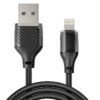 nb291-usb-atoip_1.jpg XO NB291 Καλώδιο Φόρτισης & Μεταφοράς Δεδομένων Lightning Braided 6A Μαύρο