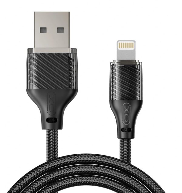 nb291-usb-atoip_1.jpg XO NB291 Καλώδιο Φόρτισης & Μεταφοράς Δεδομένων Lightning Braided 6A Μαύρο