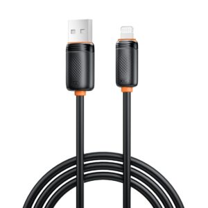 XO NB302 Καλώδιο Ταχείας Φόρτισης & Μεταφοράς Δεδομένων USB-A σε Lighting 3A Μαύρο 1m