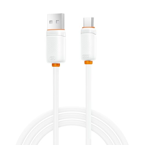 XO NB302 Καλώδιο Ταχείας Φόρτισης & Μεταφοράς Δεδομένων USB-A σε Type-C 3A Λευκό 1m