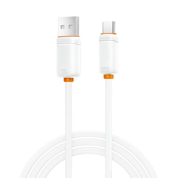 nb302_type_c_white.jpg XO NB302 Καλώδιο Ταχείας Φόρτισης & Μεταφοράς Δεδομένων USB-A σε Type-C 3A Λευκό 1m