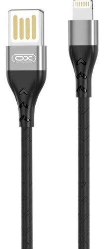 XO NB188 2.4A Διπλής Φοράς Φόρτιση USB Lightning 1m Γκρί