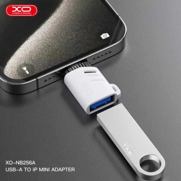 XO NB256A Αντάπτορας USB-A Θηλυκό σε Apple OTG με Κορδόνι Lanyard