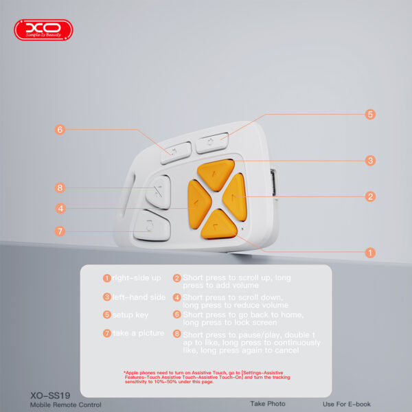 XO SS19 Πολυλειτουργικό Τηλεχειριστήριο Κινητού με Bluetooth
