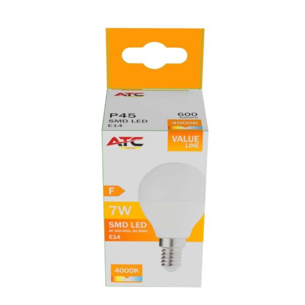 ATC SMD Λαμπτήρας LED Globe P45 230V 7W/600LM E14 4000K