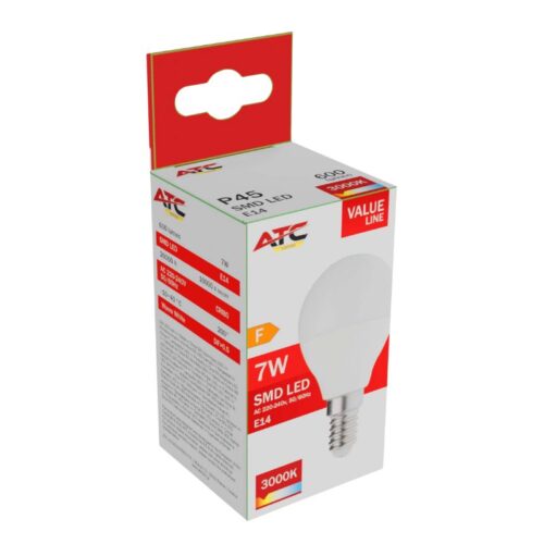 p45_7w_7_.jpg ATC SMD Λαμπτήρας LED Globe P45 230V 7W/600LM E14 3000K