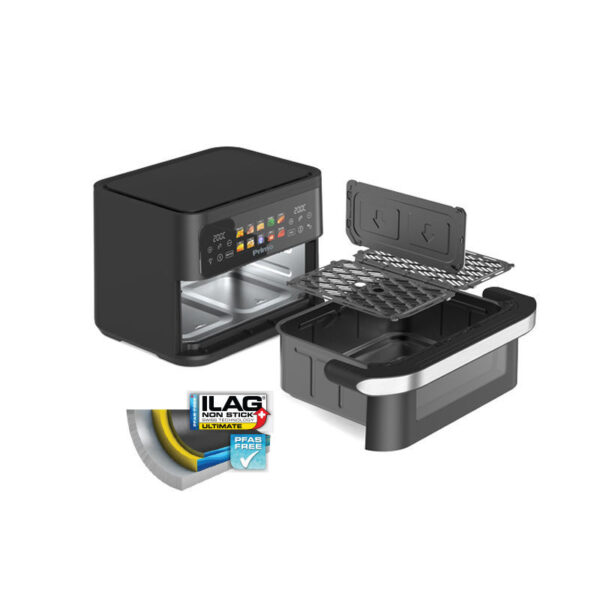 Φριτέζα Αέρος PRAF-40530 Primo Dual Zone Digital 11L 2800W Inox/Μαύρο
