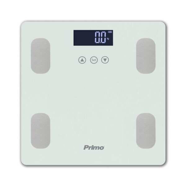 prbs-40464-primo-180kg-inox_0002914.jpeg Ζυγαριά Σώματος Λιπομετρητής PRBS-40464 Primo 180Kg Υάλινη Λευκή/Inox
